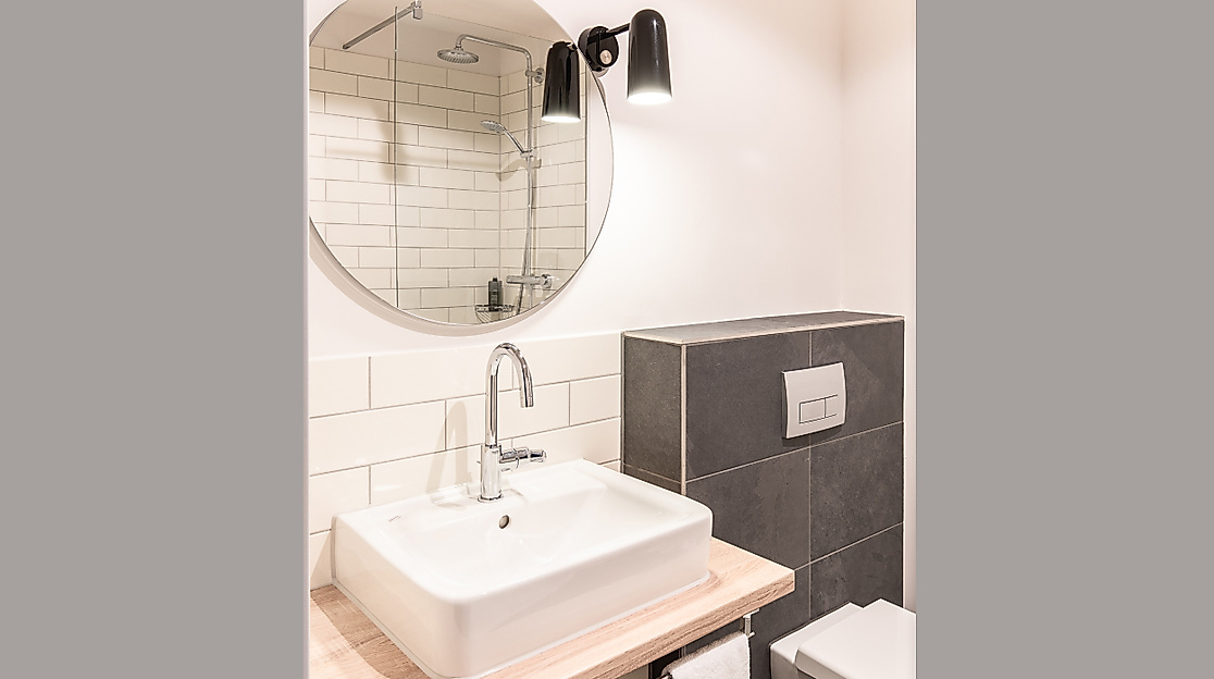 sylc. Apartmenthotel GmbH Hamburg: Example bathroom