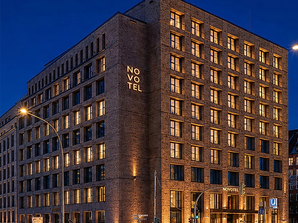 Exterior facade of the Novotel Hamburg City