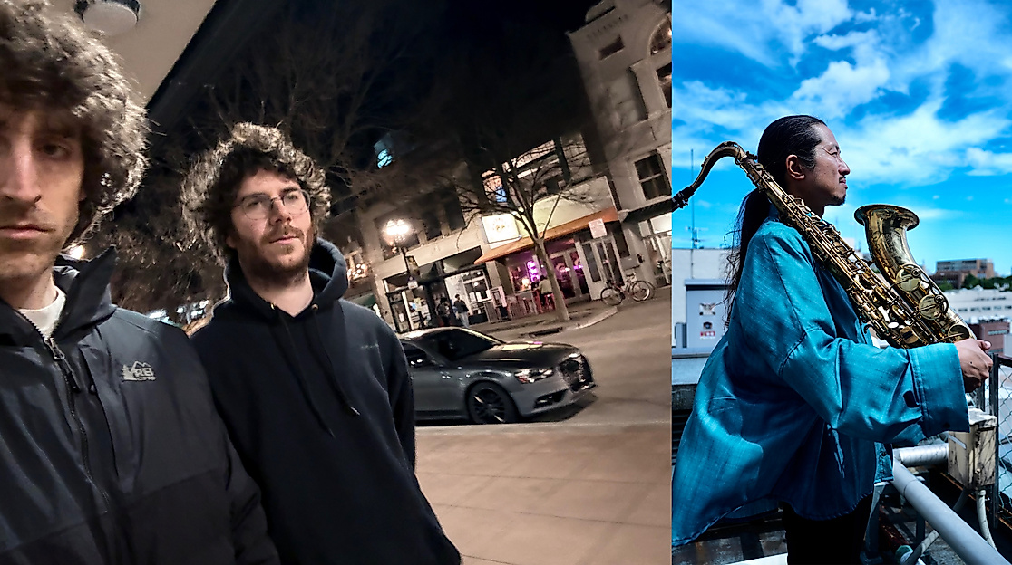 On the left are Sam Gendel and Sam Wilkes; on the right is Sinsuke Fujieda.