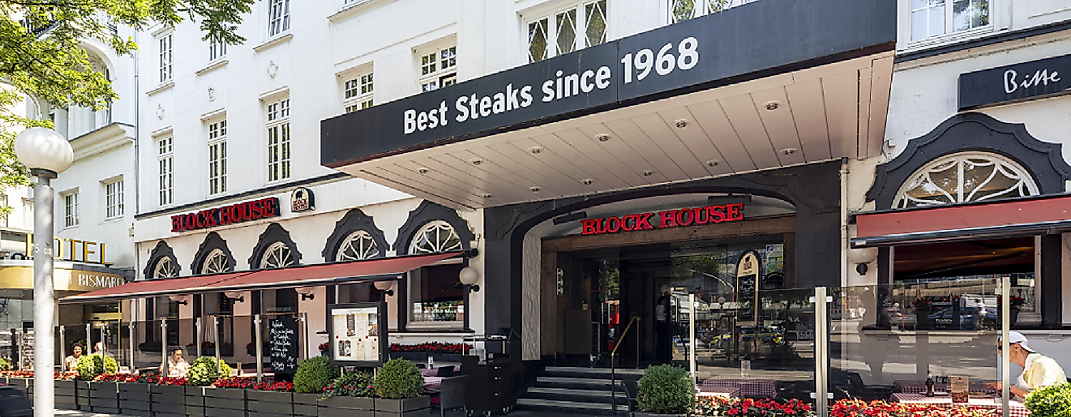 Exterior view of the BLOCK HOUSE restaurant in Hamburg