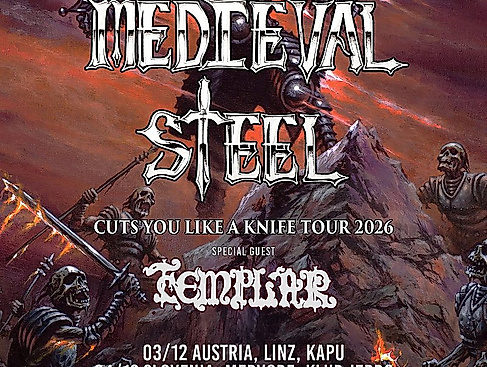 Konzertposter von Medieval Steel, Templar im bambi galore, am 10.12.2026