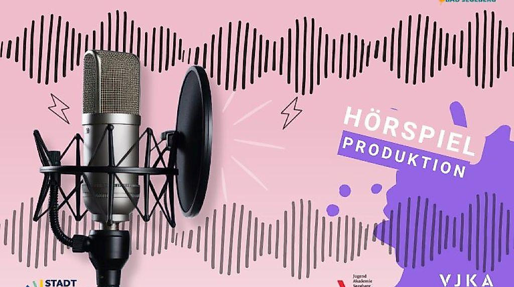 A microphone against a pink background